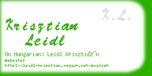 krisztian leidl business card